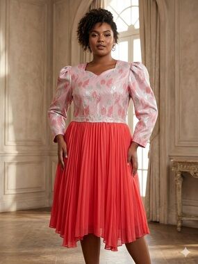 Vintage 1980s Metallic Tulip Brocade Party Dress – The Paris Lady’s Estate